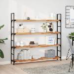 vidaXL Плаващ рафт, 120x20x4 см, маслен финиш, масивно дърво акация (3279591)