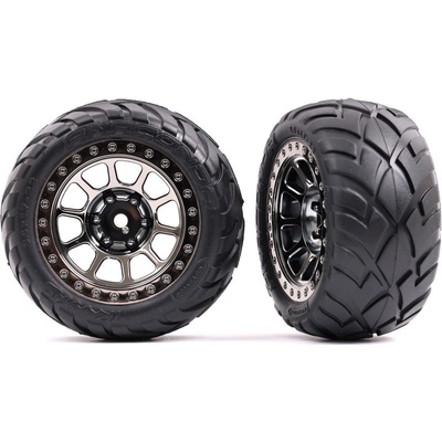 Traxxas koleso 2.2" disk čierno chrómovaný pneu Anaconda 2 zadné