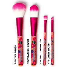 Legami Oh My Glow! Set Of 4 Makeup Brushes Flowers