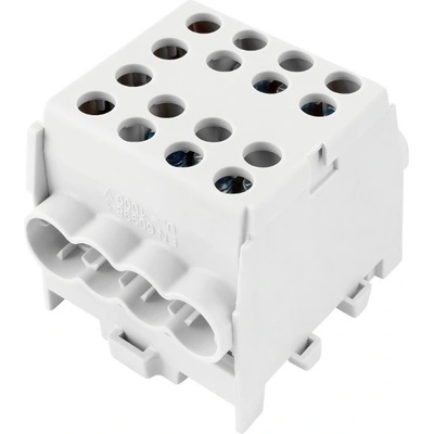 Pollmann Elektrotechnik 1000344 Svorkovnice rozbočovací HLAK 35-1/6 M2 GR, 100A, 1pól., AL/CU, IP20, šedá, na DIN /2080183