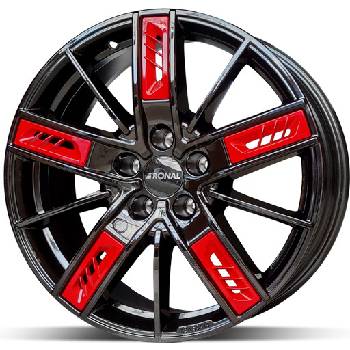 Ronal R67 8x18 5x112 ET40 black red polished