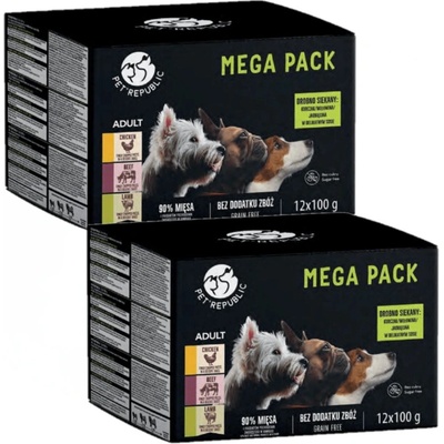 Pet Republic Adult Small Mix 3 příchutě v jemné omáčce 24 x 100 g