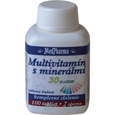 MedPharma Multivitamín s minerálmi 30 zložiek 100 tabliet + 7 zdarma
