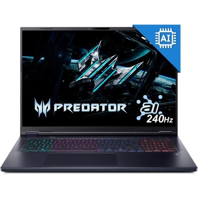 Лаптоп Acer Predator Helios Neo 18 AI PHN18-72 (NH. QVHEX. 005), двадесетядрен Intel Core Ultra 7 255HX 1.8/5.2GHz, 18" (45.72cm) WQXGA IPS 240Hz Display & GF RTX 5070 8GB, (HDMI), 16GB DDR5, 1TB SSD, 2x Thunderbolt 4, Linux (NH.QVHEX.005)