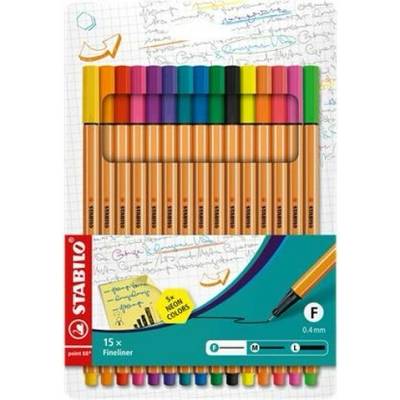 Stabilo Point 88 10+5 rôznych farieb
