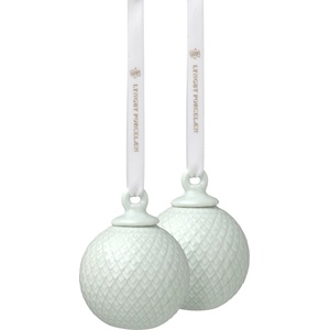 Lyngby Коледни топки Rhombe 5 см пастелнозелени 2 бр (201592)