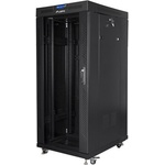 Lanberg Комуникационен шкаф Lanberg rack cabinet 19" free-standing 27U/800x1200 (flat pack) with glass door lcd black (FF01-8227-12BL)