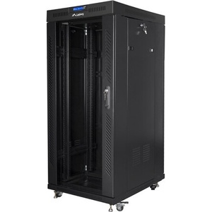 Lanberg Комуникационен шкаф Lanberg rack cabinet 19" free-standing 27U/800x1200 (flat pack) with glass door lcd black (FF01-8227-12BL)