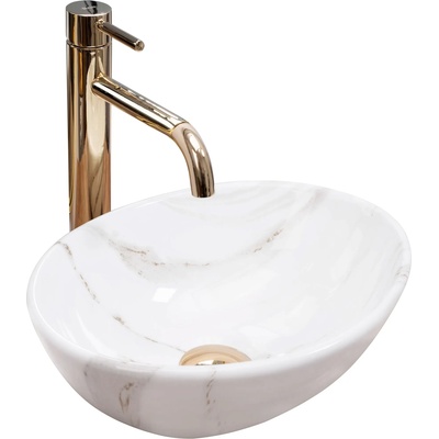 Rea Sofia Mini Marble 35x26 cm white (REA-U8014)