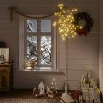 vidaXL Коледно дърво 220 LED 2, 2 м топло бяло върба за закрито/открито (332958)