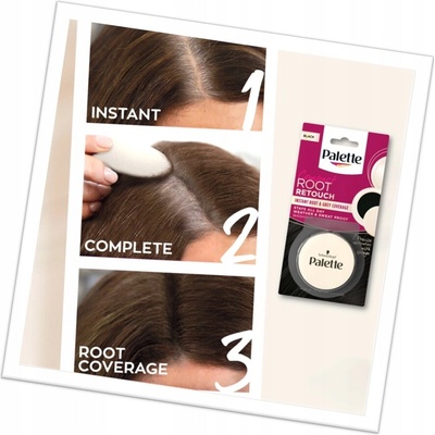Palette Root Retouch Černý Korektor na Krytí Odrůstů v Pudru 3g x2