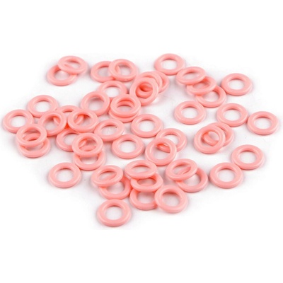 Plastový kroužek / pomůcka na pletení Ø10; 12; 14 mm - (10 mm) růžová (100 ks)