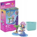 Mattel Mattel Mega Bloks Barbie - Микро кукла за сърф и плуване (HHP86) (81499)