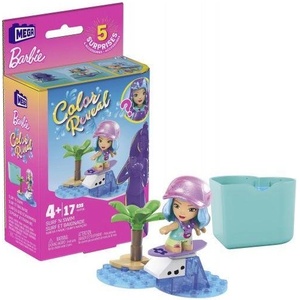 Mattel Mattel Mega Bloks Barbie - Микро кукла за сърф и плуване (HHP86) (81499)