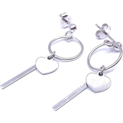 Jan Kos jewellery stříbrné visací náušnice 12119216