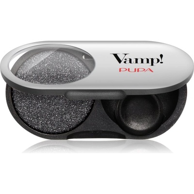 PUPA Vamp! Radiant Baked Eyeshadow дълготрайни сенки за очи с блясък цвят 301 Frozen Black - METALLIC 1 гр