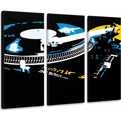 Ručne maľovaný POP Art obraz DJ - 90x60 cm
