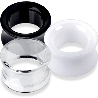 Šperky eshop tunel do ucha sedlový UV reaktivní různé barvy C6.17 čirá – Zboží Dáma