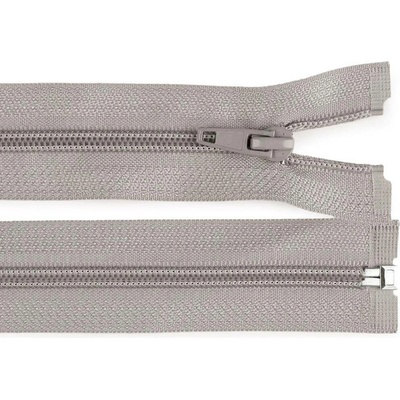 Pro Háčkování Spirálový zip No 5 dělitelný 40 cm šedobéžový