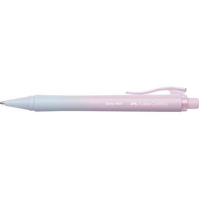 Faber-Castell Химикалка, 0, 34 мм, с бутон, розово-синьо тяло, FABER-CASTELL "Daily Ball Flow", синя (140680)