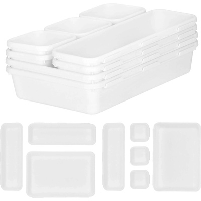 Springos Органайзер за кухненски чекмеджета, 8 свързващи се части, бял (spri-ha3057)