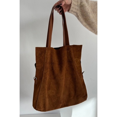 Boto semišová shopper taška Camel Miraya hnedá