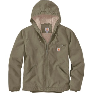 Carhartt Мъжко ежедневно яке Carhartt Washed Duck Sherpa Lined Jacket Casual jacket - Burnt Olive - размер XXL (003-3005-0315)