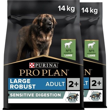 PRO PLAN LARGE ADULT Robust Sensitive Digestion агнешко 2 x 14 кг