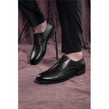 Ducavelli Мъжки кожени официални обувки - Черни #334615 (334615_Черно)