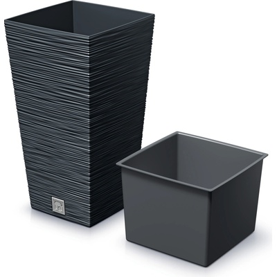 PROSPERPLAST FURU SQUARE Kvetináč 26,5 cm antracit