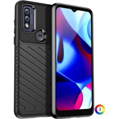 Motorola Moto G Pure Удароустойчив Twill Texture Калъф и Протектор