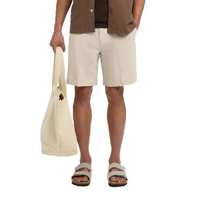 Къси панталони Selected Leroy Linen Regular Fit shorts - Beige (Pure Cashmere / White)