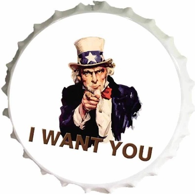 Ceduľa vrchnák I Want You