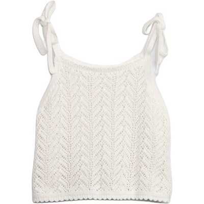 GAP CROCHET dámský top bílá