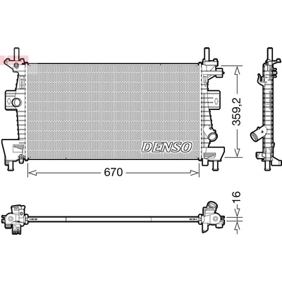 Chladič, chlazení motoru DENSO DRM10114