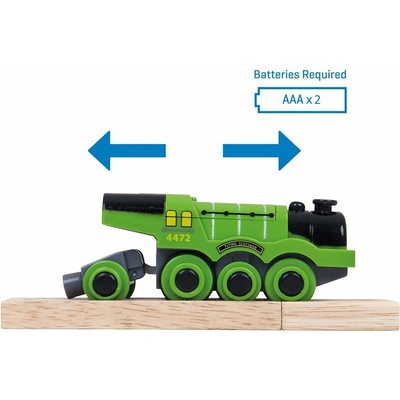 Bigjigs Rail Elektrická lokomotíva Flying Scotsman zelená