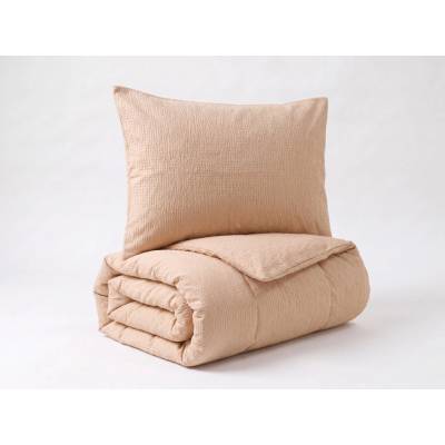 Brotex obliečky krep UNI Béžové hotelový uzávěr 140x200 70x90