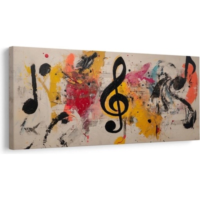 Obraz melodie v živých barvách - 80x40