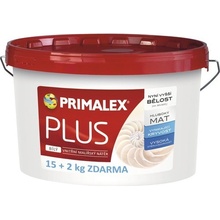 Primalex Plus biela farba na stenu 15 kg + 2 kg zdarma