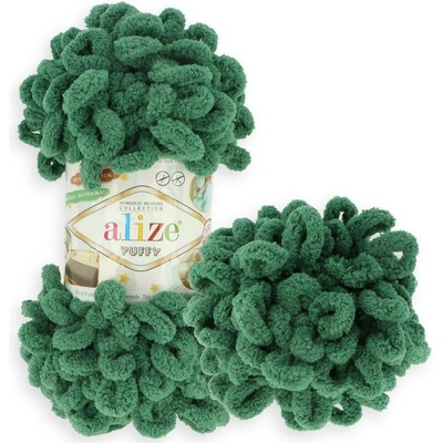 Alize Příze Puffy 532 lesní zelená