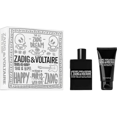 Zadig & Voltaire This Is Him! подаръчен комплект с тоалетна вода 50мл и душ гел 50мл за мъже 1 бр