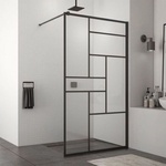 SanSwiss Параван за душ кабина SanSwiss Easy STR4P Loft 73 матово черно 80x200 см 8 мм закалено стъкло (STR4P0800673)