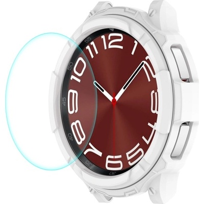 ENKAY TPU FULL BODY Kryt so sklom Samsung Galaxy Watch6 Classic 43mm biely 64222