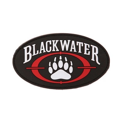 Gumová nášivka 101 Inc znak Blackwater - čierna