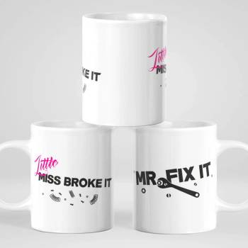 Image 1 of Art gift Чаши за двойки - Mr Fix it. Little Miss Broke it