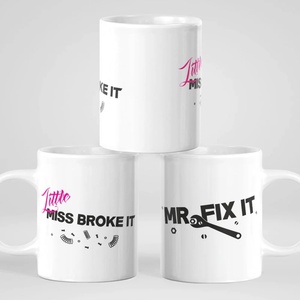 Art gift Чаши за двойки - Mr Fix it. Little Miss Broke it
