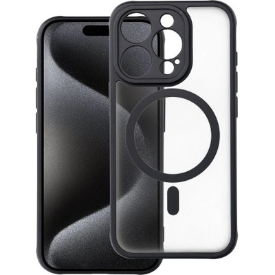 Apple Силиконов калъф кейс Full Matte MagSafe за iPhone 15 Pro, черен