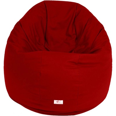 PUFRELAX Пуф, за деца, 210л. , Relaxo - Panama Red, Водоустойчив, Перящ се калъф, Пълнеж от Полистиролни перли (PUF-G-R-PEX-RED)
