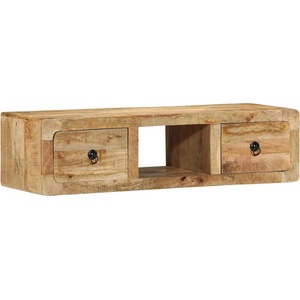 vidaXL Стенен ТВ шкаф, 100x32x25 см, масивно дърво, цвят манго (4104525)