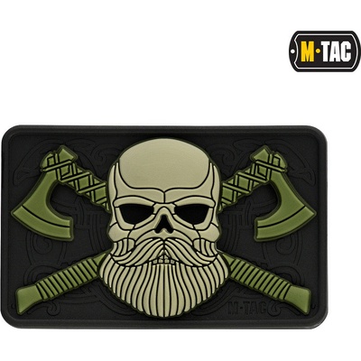 Nášivka M-Tac Bearded Skull 3D - olivová